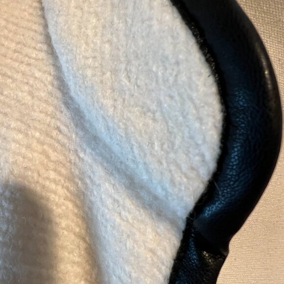 Chico's Cream with Black trim Boiled Wool Pocket-Detail Jacket Size 0 -US S/4 - Picture 4 of 15